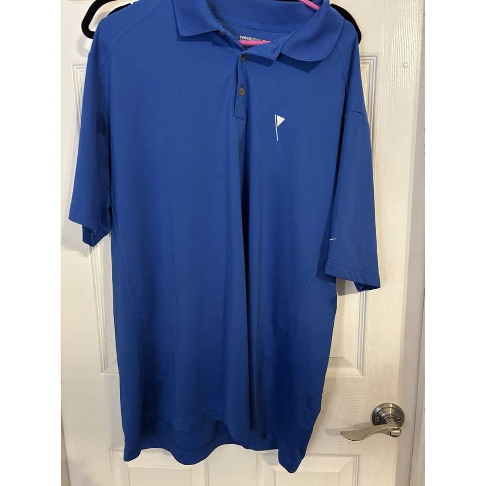 Nike Golf Polo Shirt Men's XXL 2XL Blue Activewear Preppy Stretch Casual